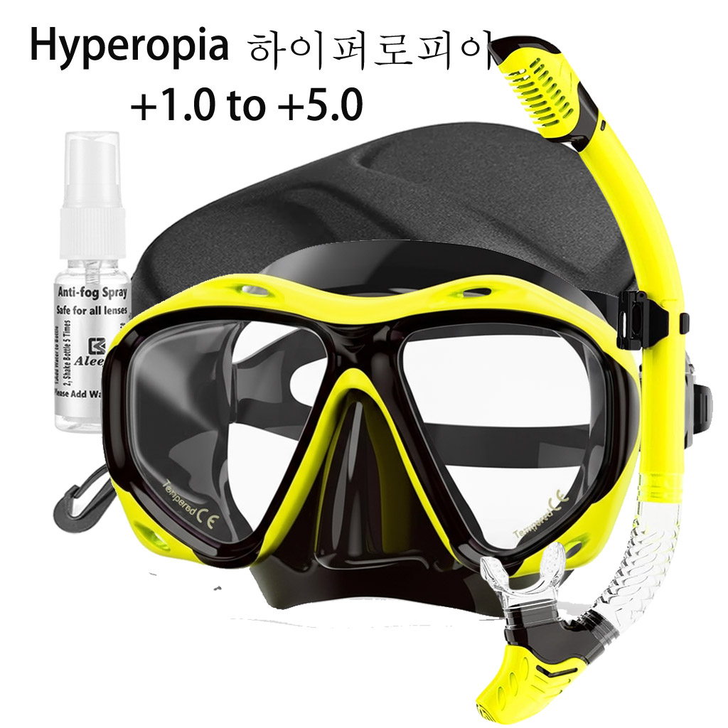 다이빙 마스크 +1.0 ~ +5.0, 남성 여성용 강화 - Freediving Mask Set 리뷰 및 가격
